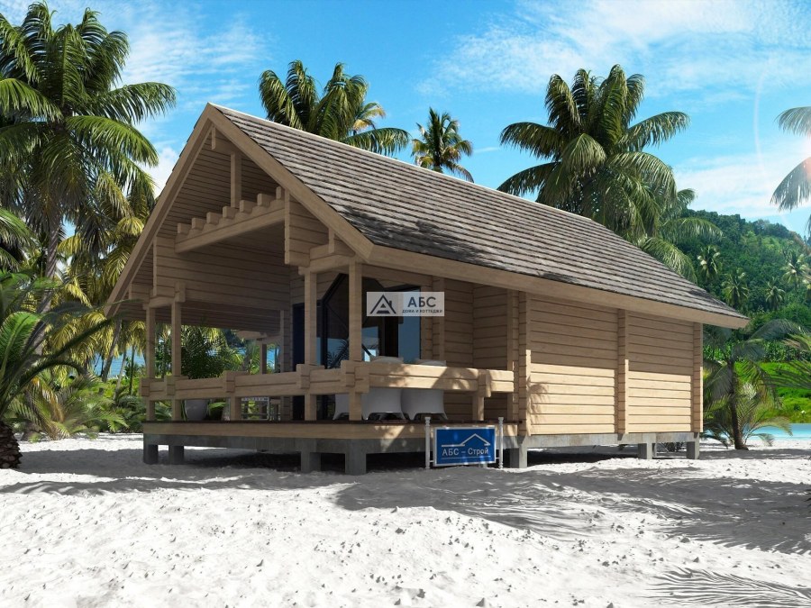 Дом бунгало из бруса