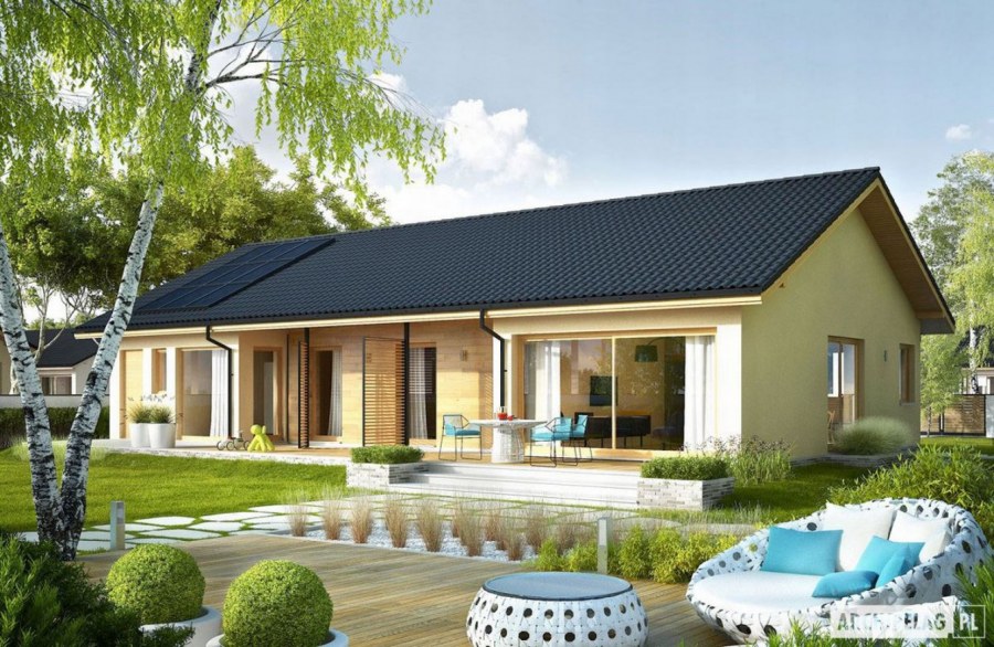 Одноэтажный загородный дом