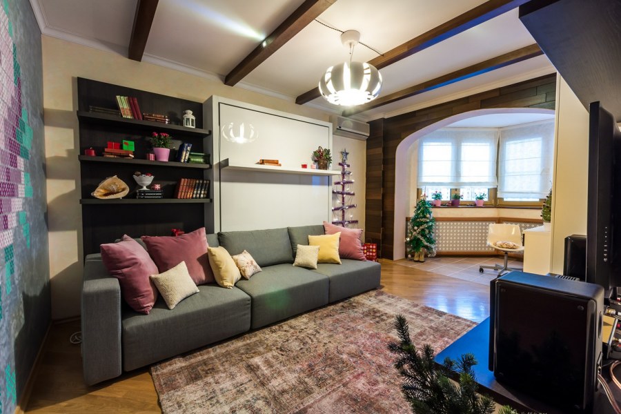 Гостиная совмещенная с комнатой