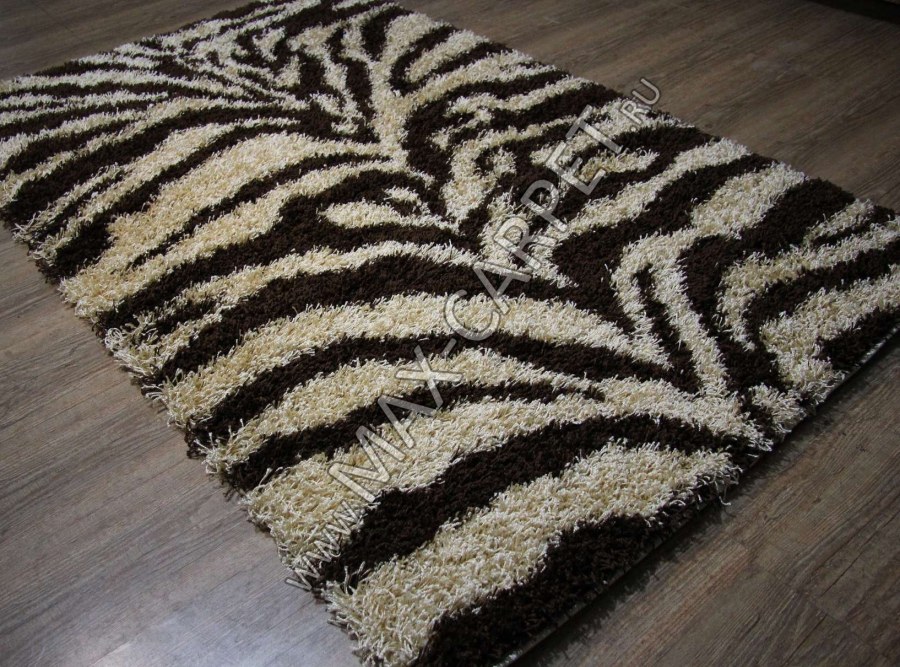 Ковер Shaggy длинноворсовый Зебра