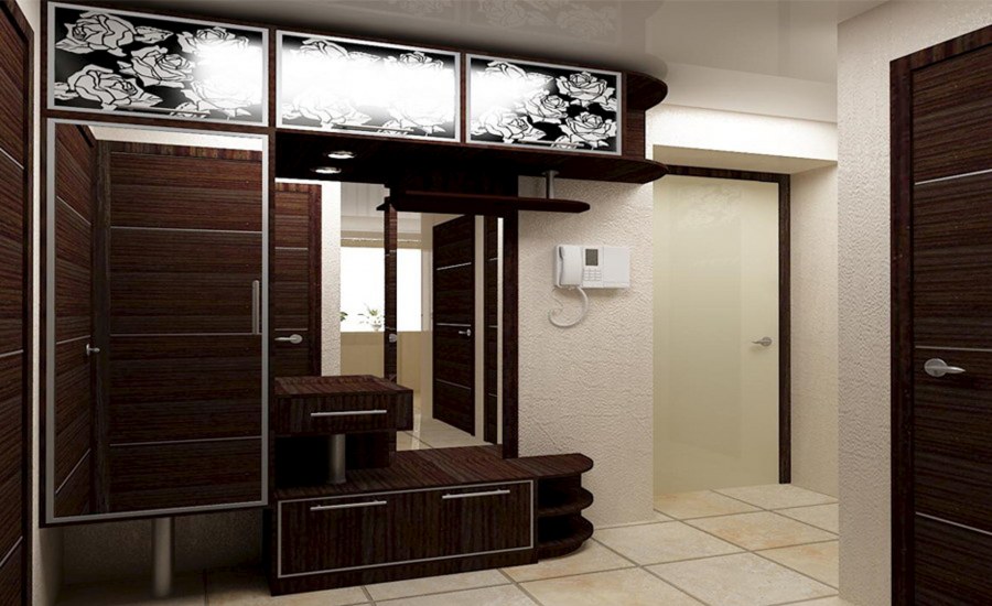 Освещение в прихожей гостиной