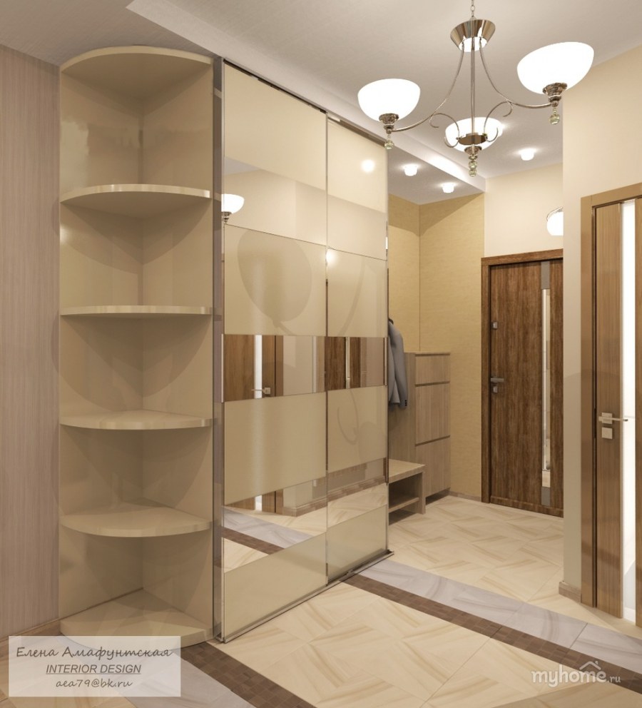 Молочный коричневый прихожая