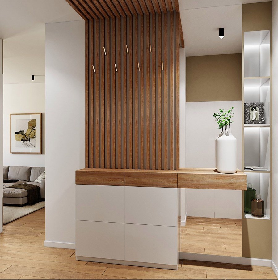 Мебель в квадратную прихожую