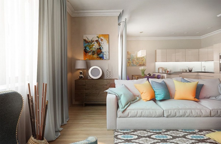 Интерьер в пастельных тонах