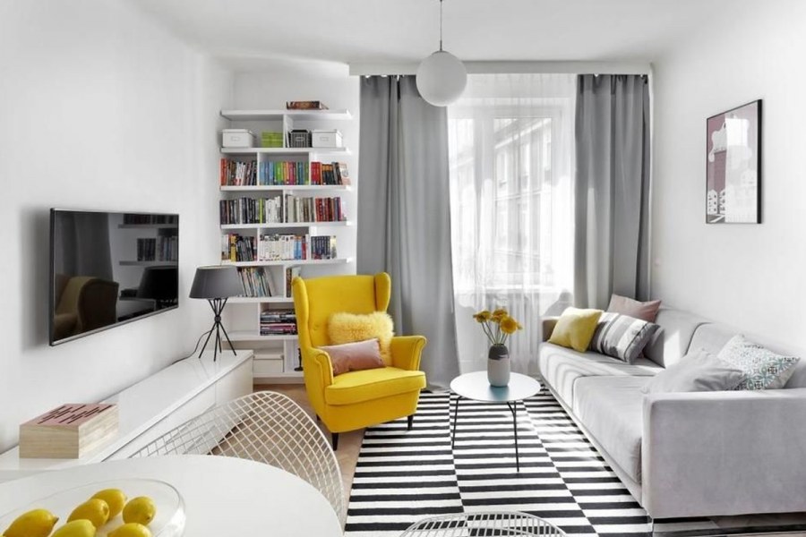 Гостиная-спальня 15м2 икея