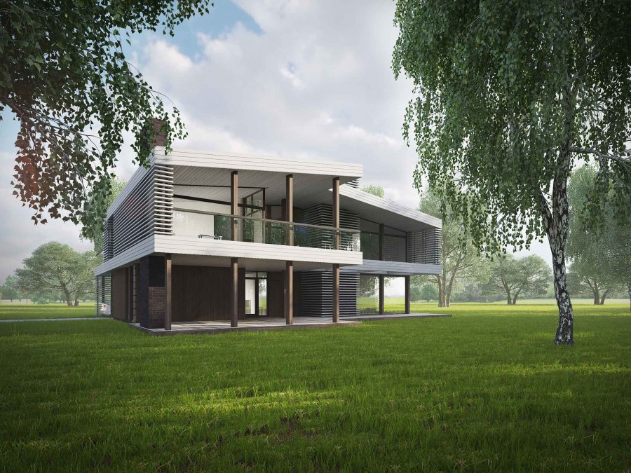 Дом в стиле Минимализм панорамные