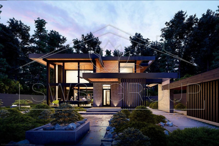 Барнхаус плоской крышей