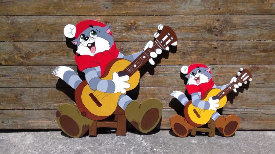 Мышка из фанеры для сада