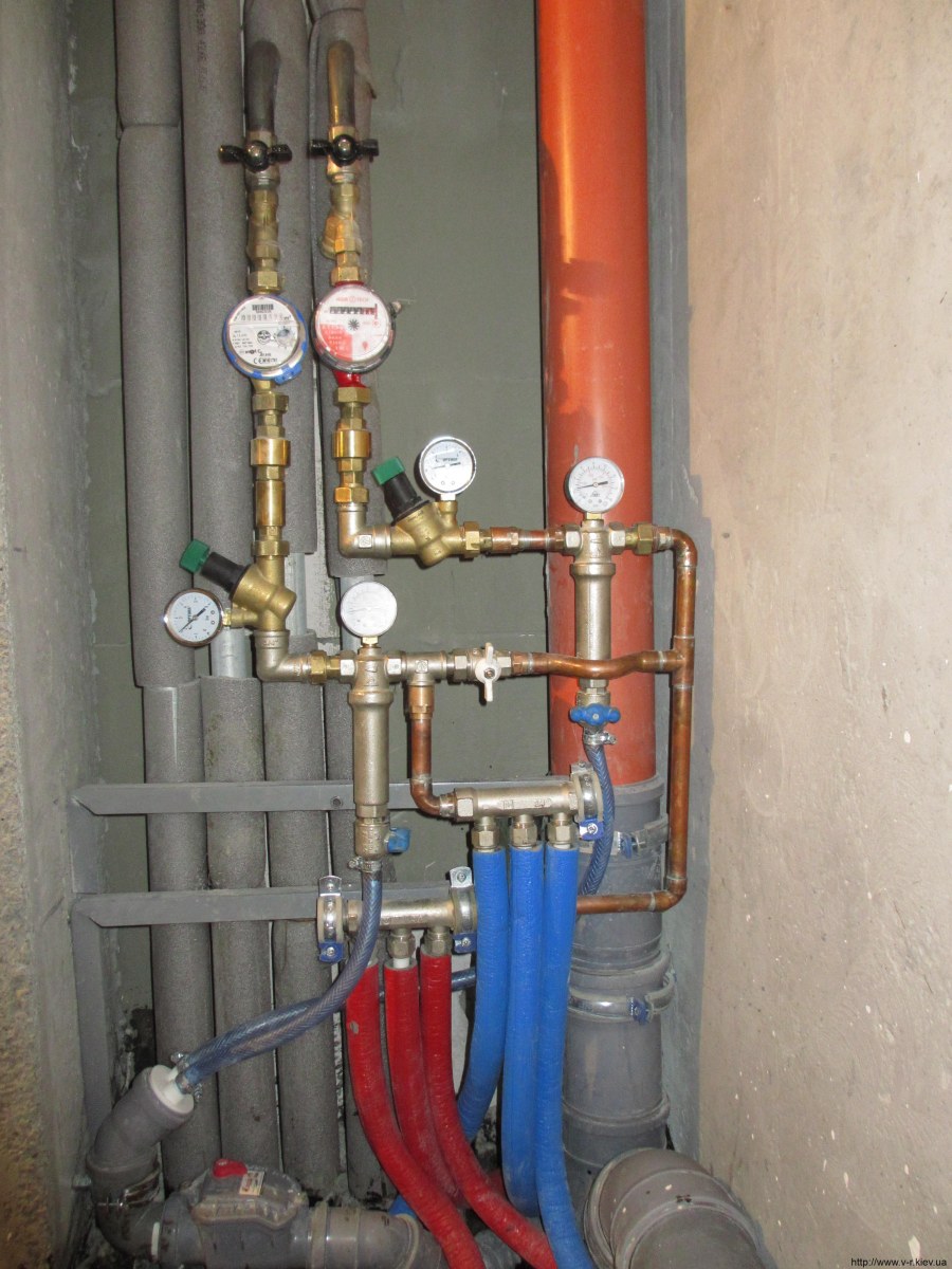 Тройниковая разводка труб водоснабжения