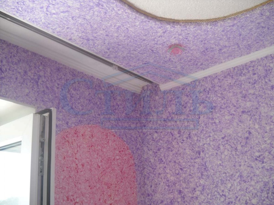 Жидкие обои на потолок