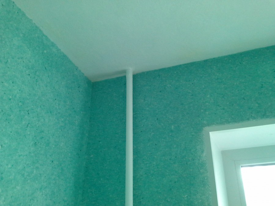 Жидкие обои на фигурный потолок