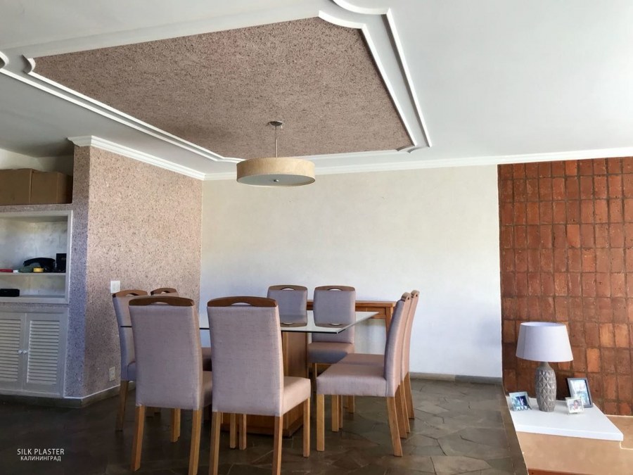 Жидкие обои на потолок