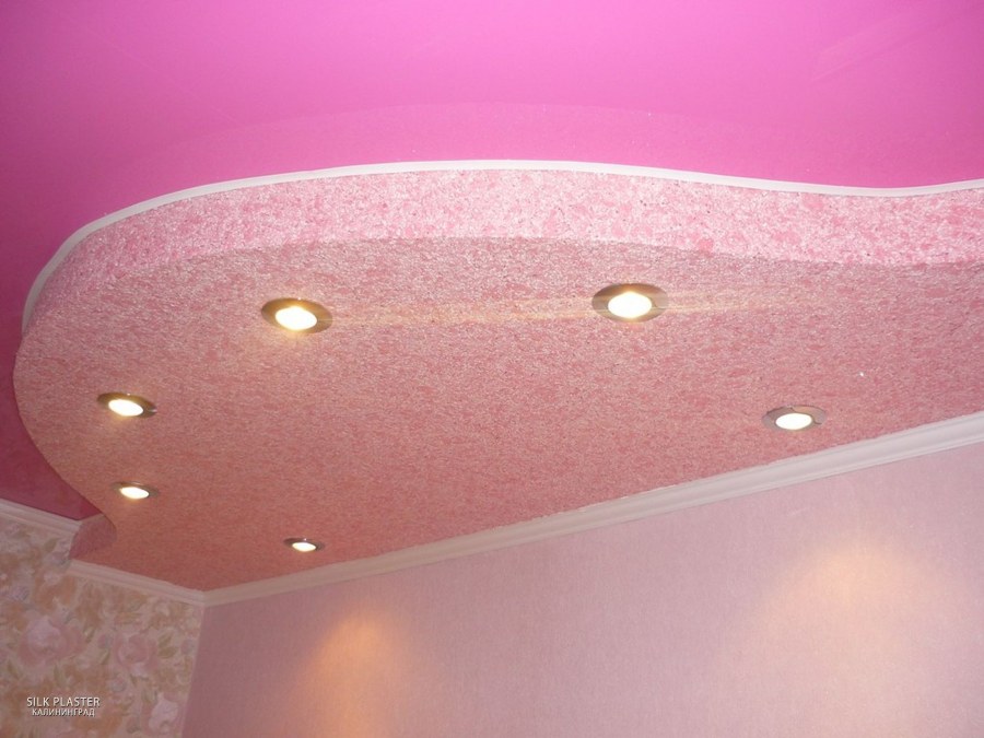 Фактурные натяжные потолки
