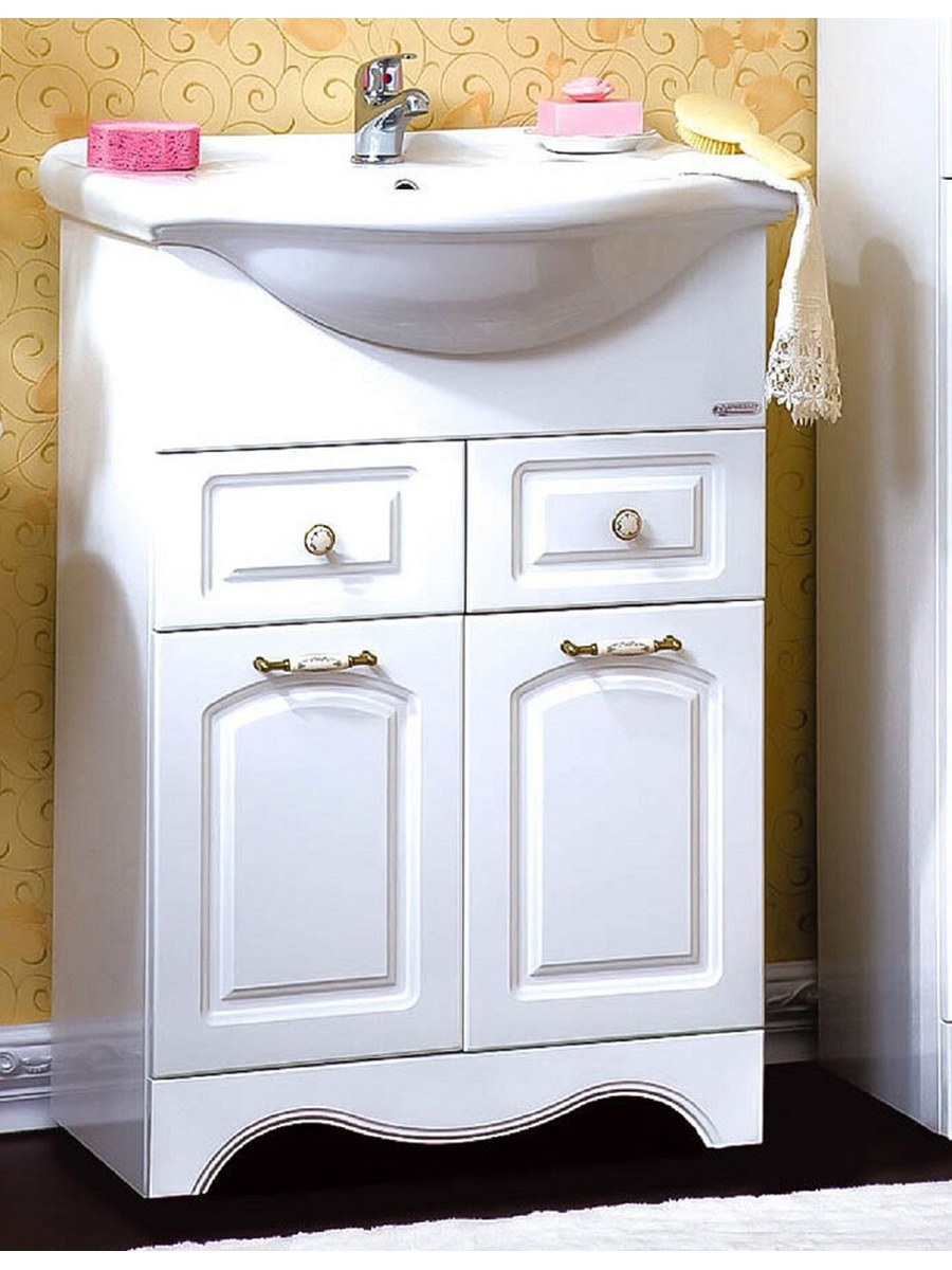 Тумба с раковиной Бриклаер Анна 60 белая