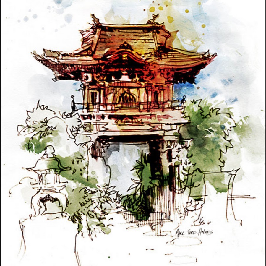 Храм скетч Китай