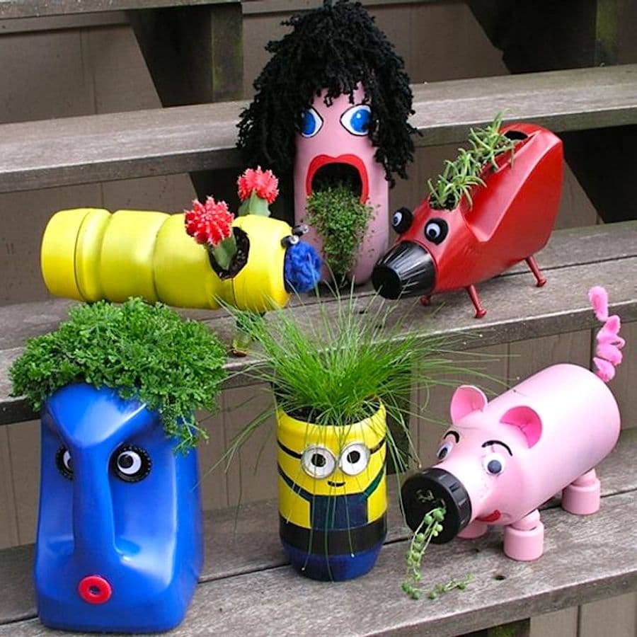 Украшение сада из подручного материала