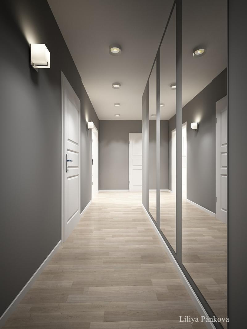 Прихожая с белыми дверями