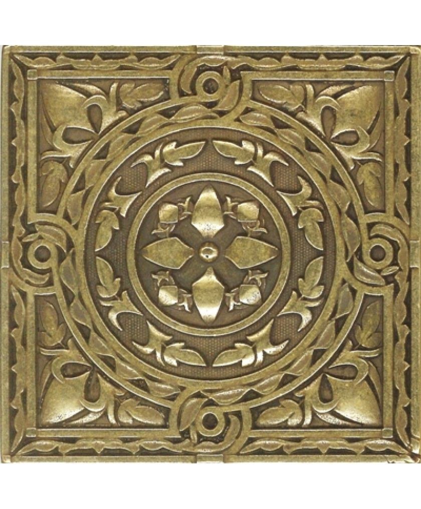Декоративная латунная вставка в бронзе 50х50мм Инфинити