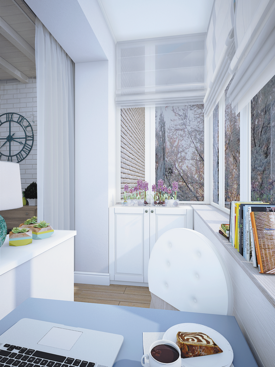 Зона отдыха на балконе