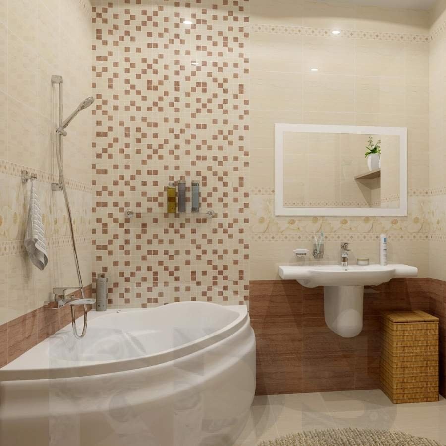 Плитка для ванной комнаты бежевая