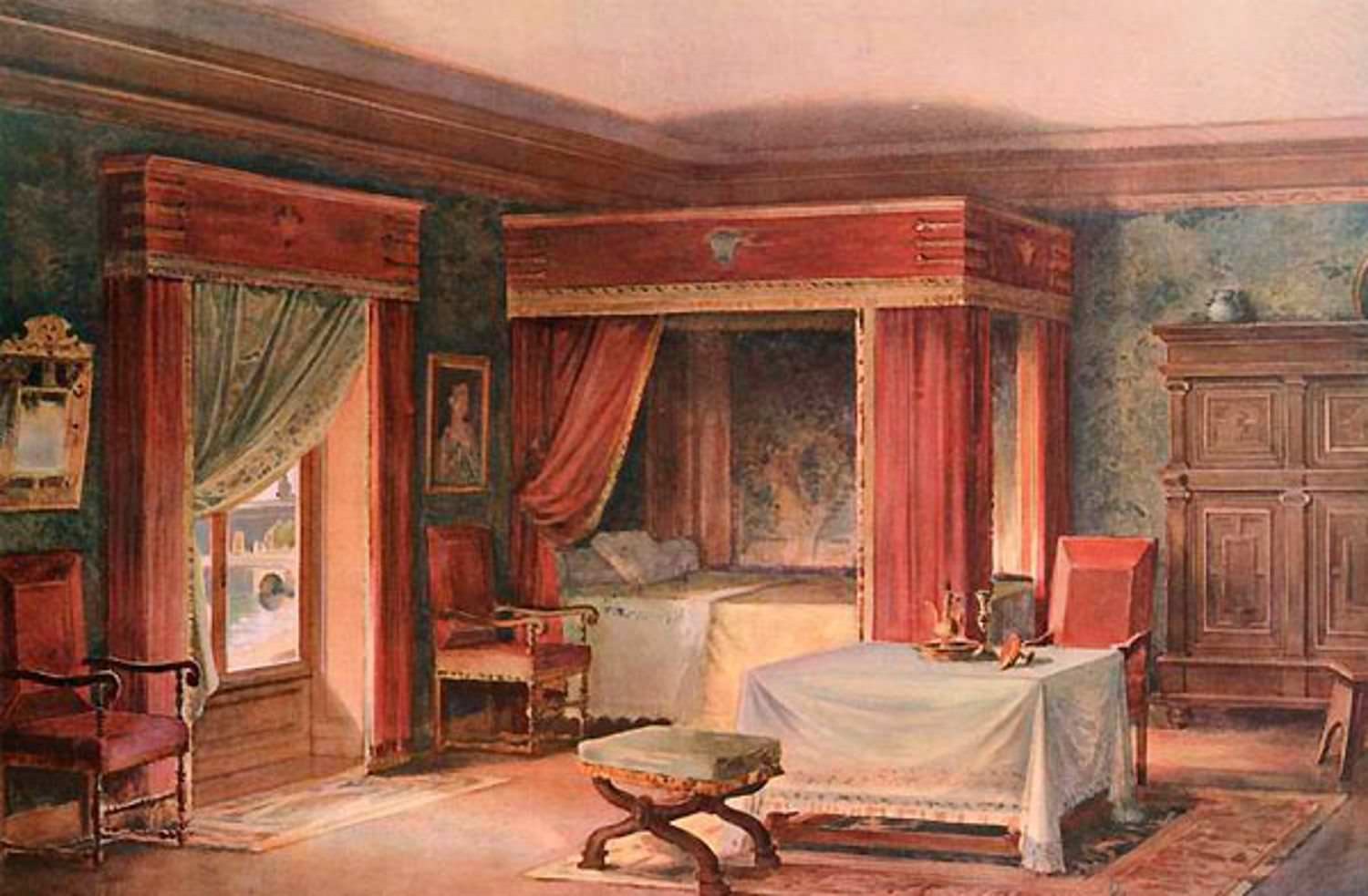 Спальня 17 века дворянин