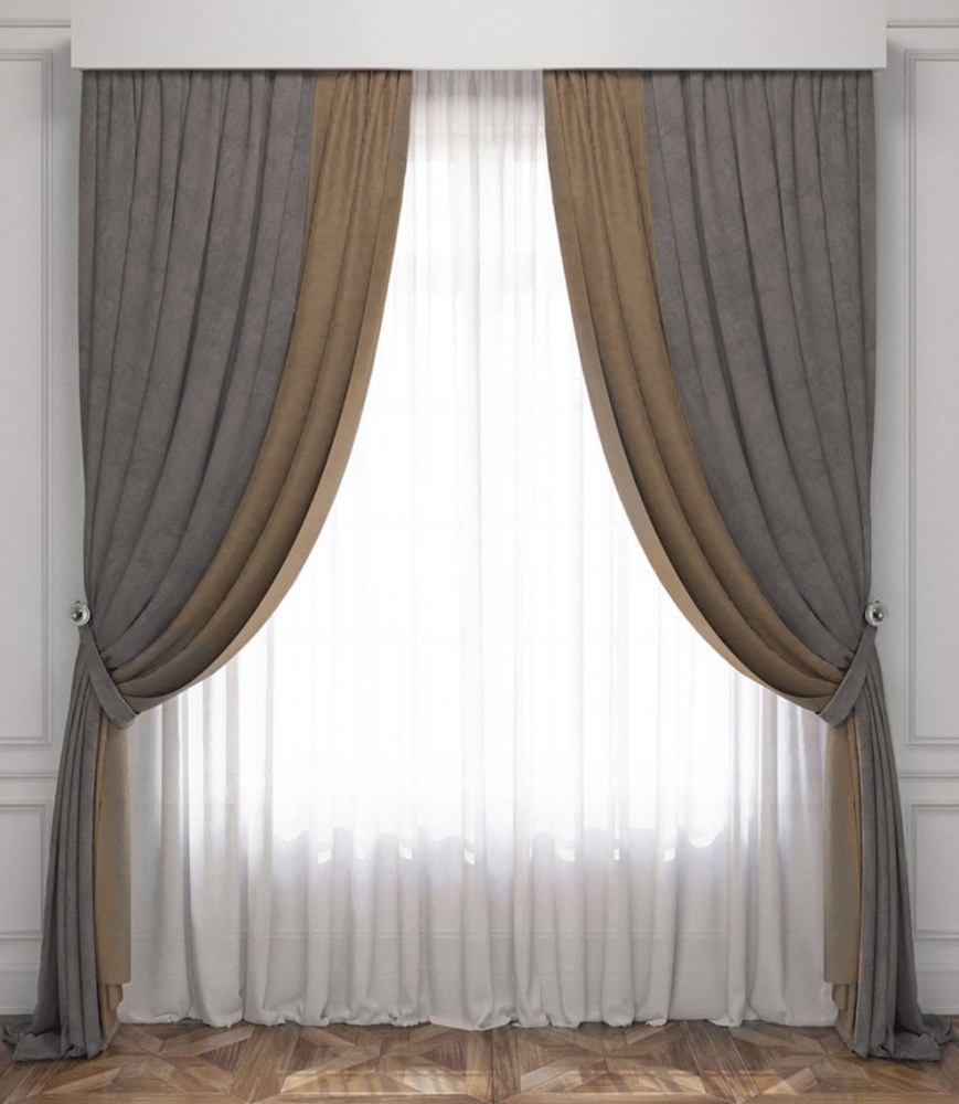 Комплект штор с подхватами Латур