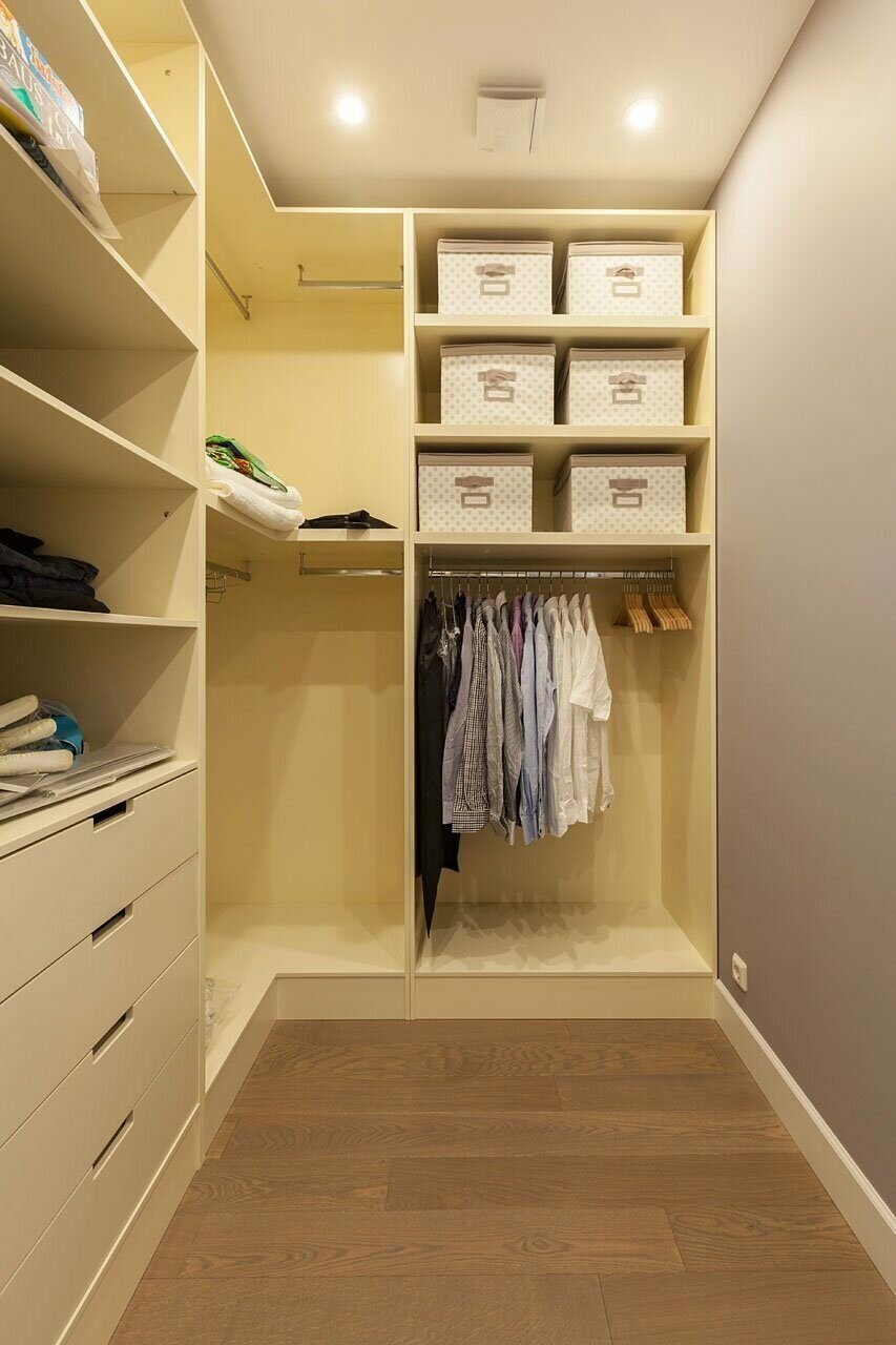 Планировка гардеробной 3м2