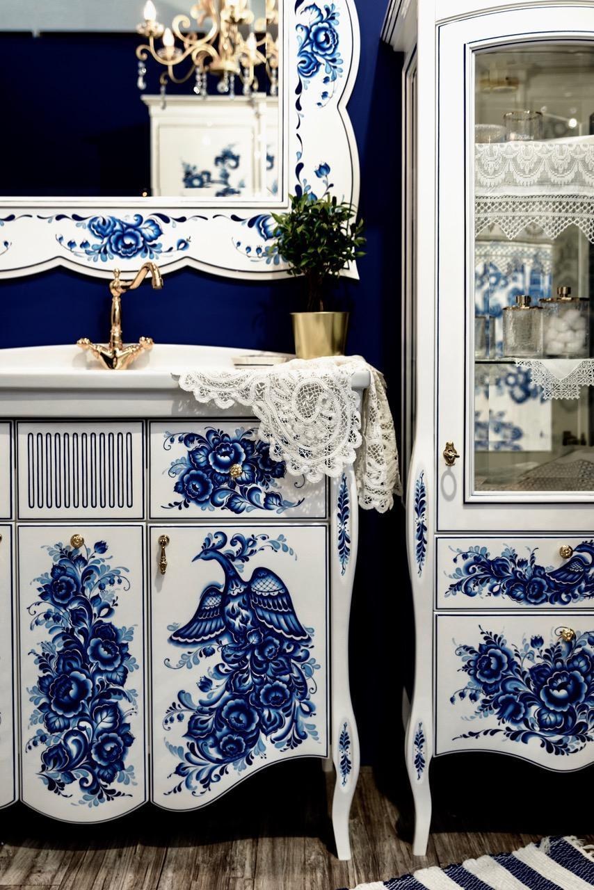 Кухня в стиле Гжель