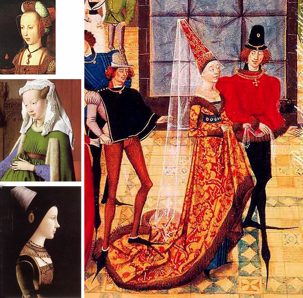 Одежда эпохи средневековья. Бургундская мода Франции XV века. Мода Бургундии 15 век. Бургундская мода и Франция 15 века. Поздняя Готика Франко-Бургундская мода.