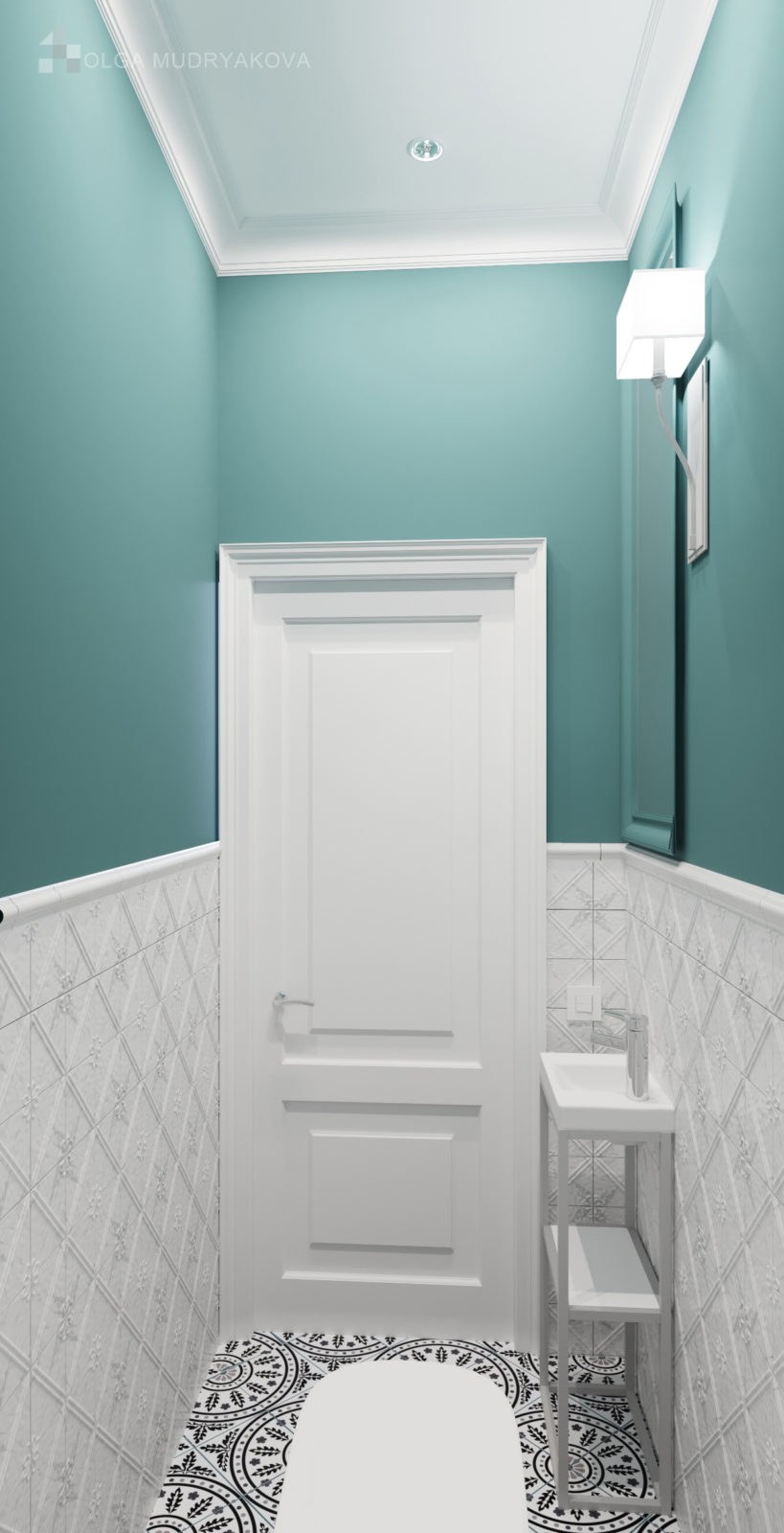 Интерьер ванной комнаты совмещенной с туалетом