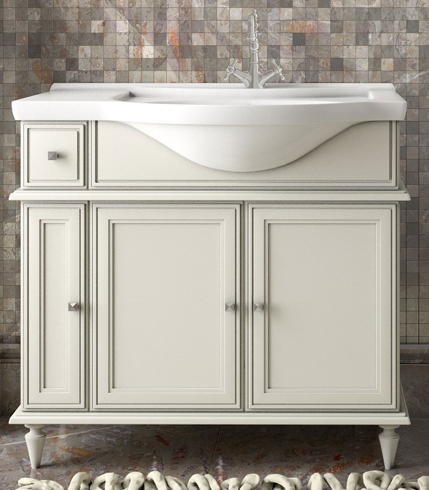 Тумба с раковиной Opadiris Санрайз 90 слоновая кость