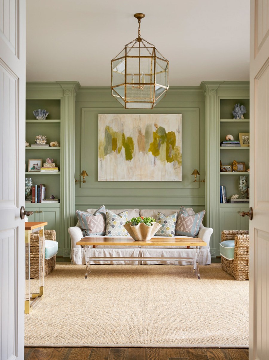 Интерьер Прованс зеленый