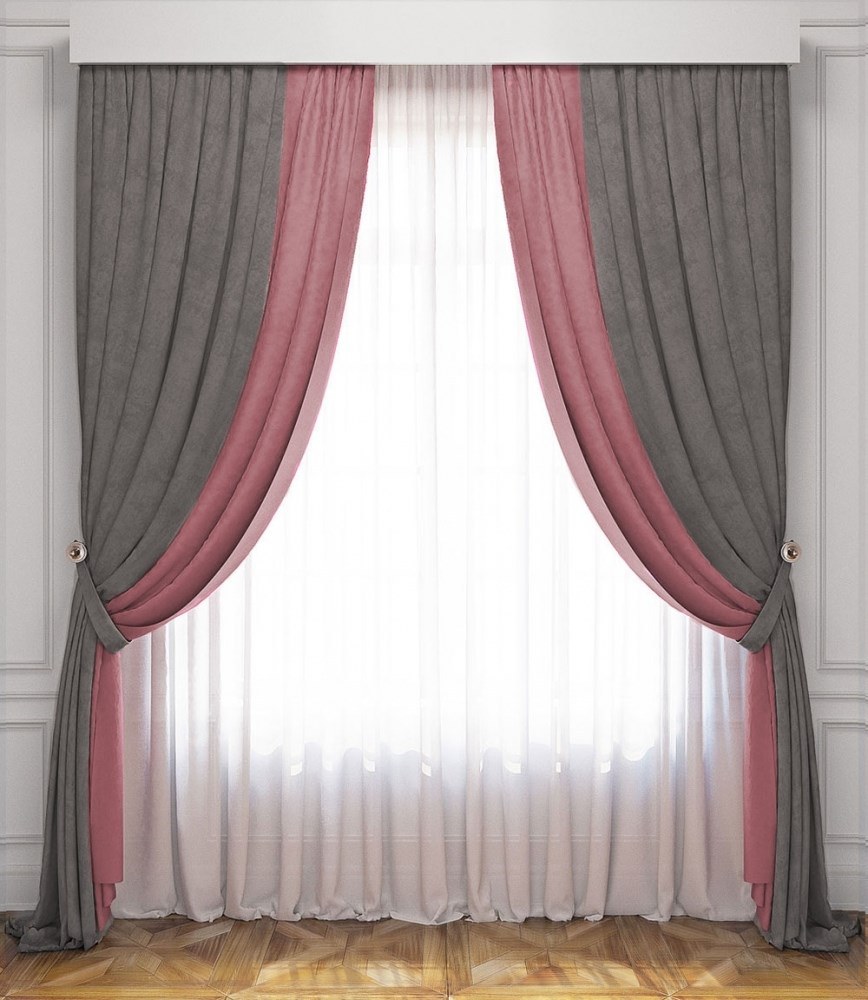 Комплект штор с подхватами Латур