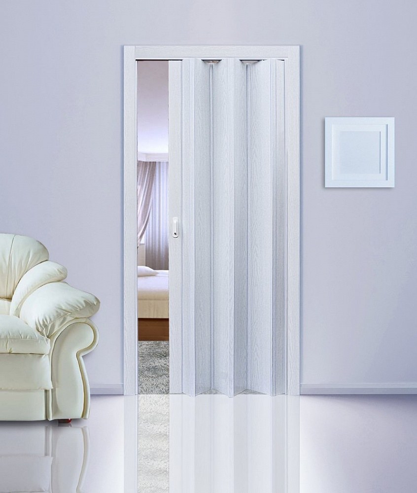 Дверь-гармошка Майами-стиль 2050*840мм белая матовая