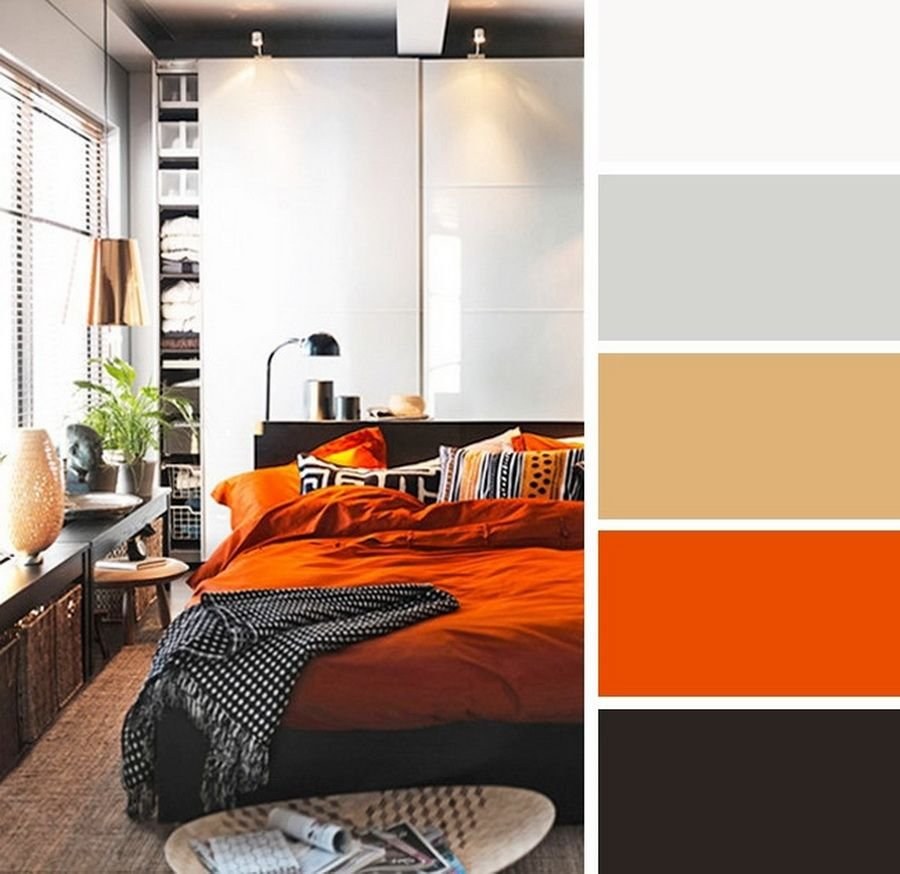 Сочетание оранжевого цвета в интерьере