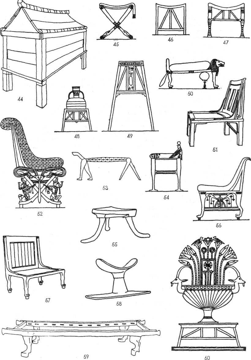 Предметы интерьера древнего Египта