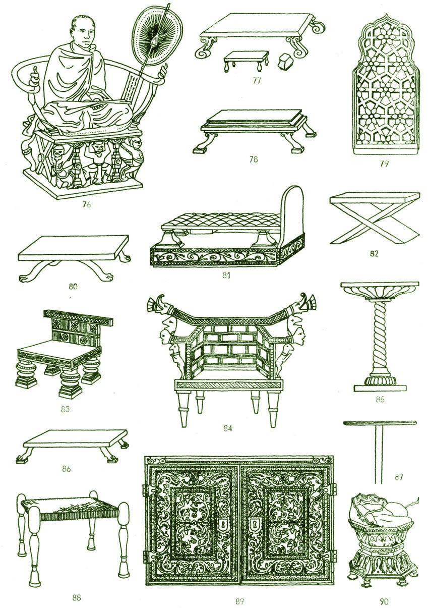 Мебель древней Индии