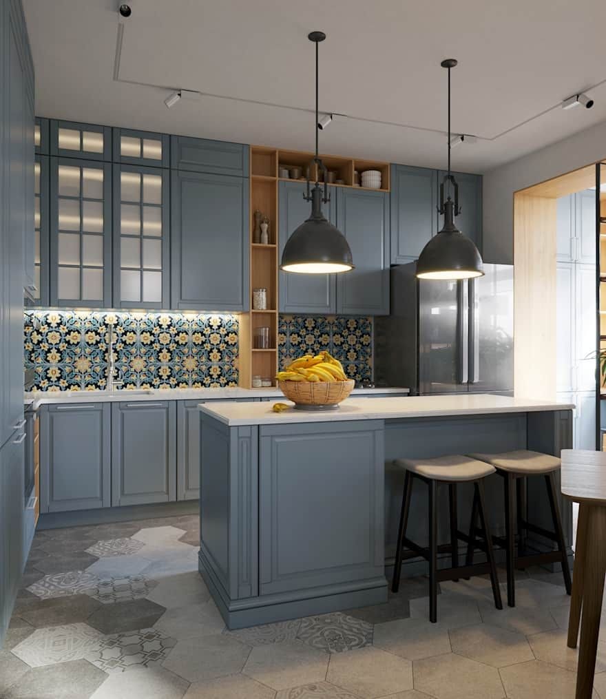 Скандинавский стиль в интерьере кухня гостиная