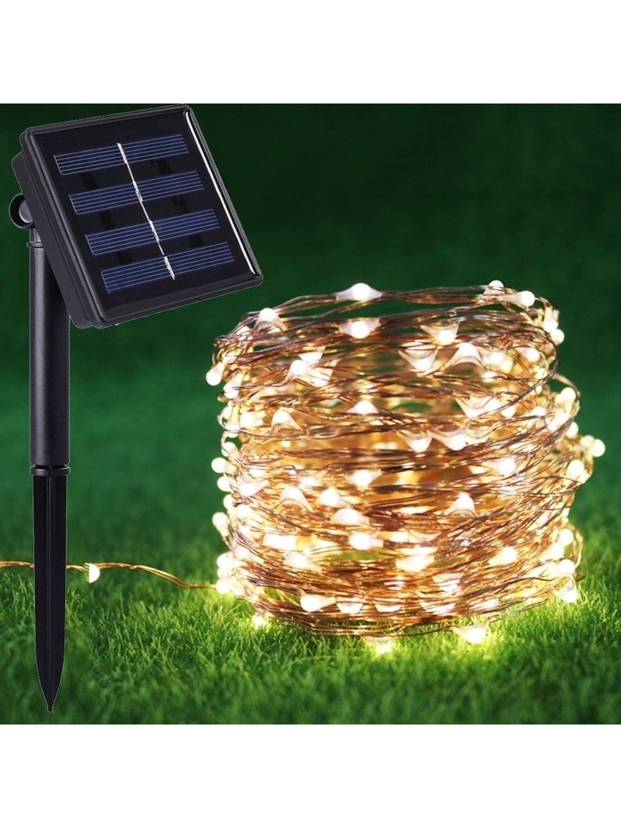 Садовая гирлянда старт на солнечной батарее 100led