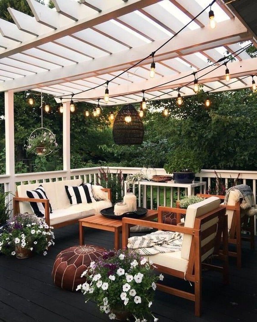 Терраса пергола зона патио