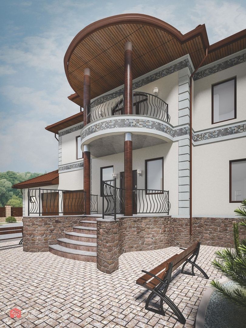 Дом с круглым балконом