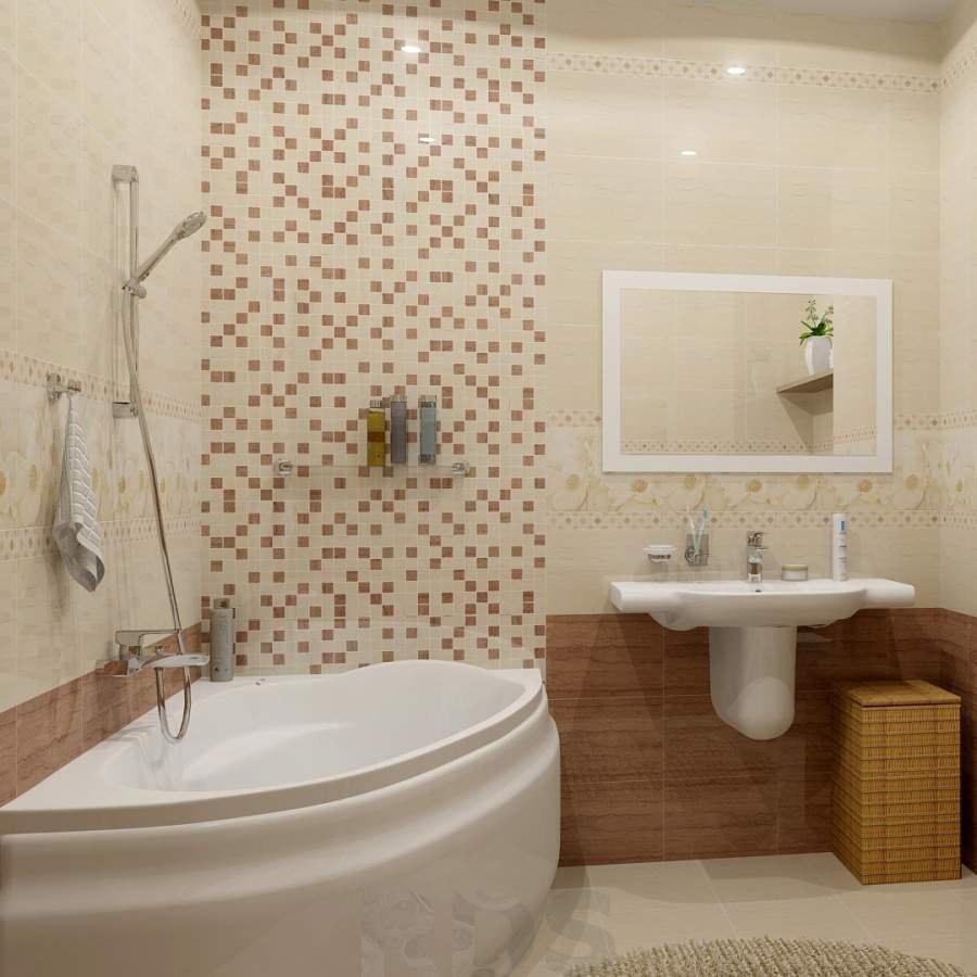 Плитка для ванной комнаты бежевая