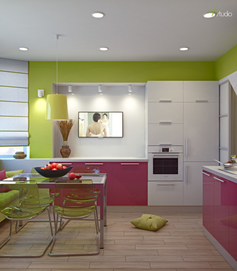 Интерьер кухни 13 м2
