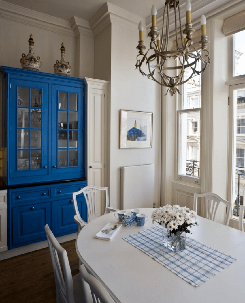 Кухня Кантри Прованс Неоклассика голубая