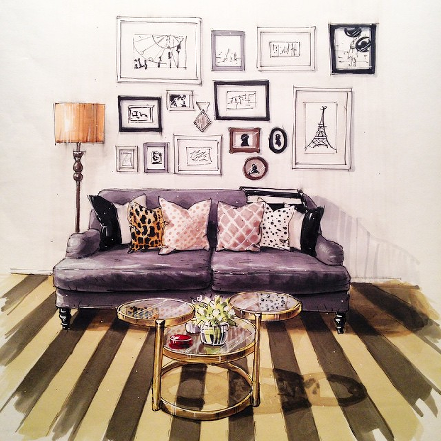 Скетчинг интерьера