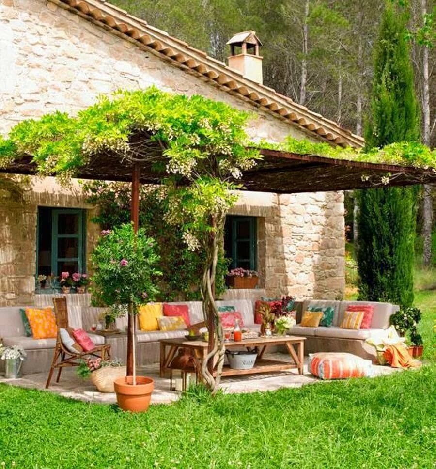 Патио и сад в Прованс стиле