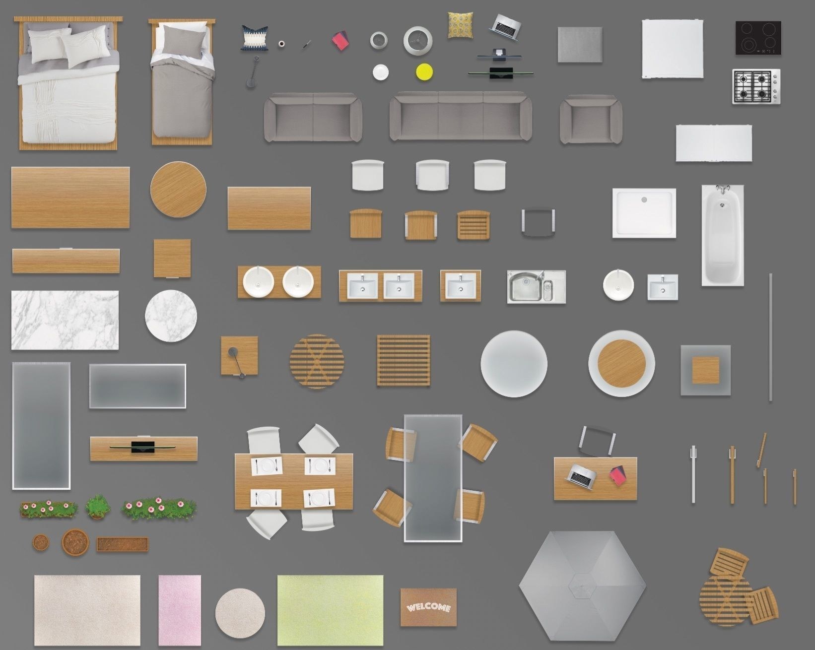 Шкаф сверху. Мебель 2d для ARCHICAD. 2d Furniture Floorplan. Мебель 2д план архикад. 2d Furniture Floorplan Top.