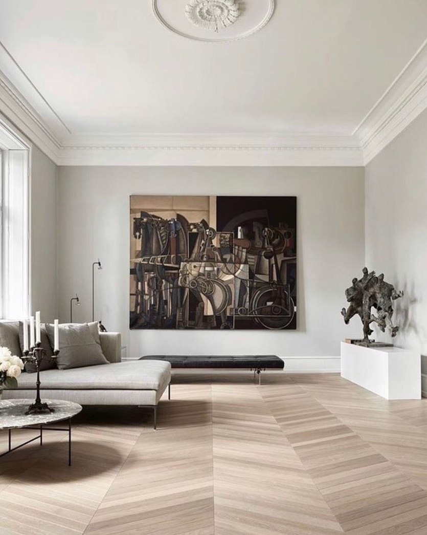 Пол елочка в современном интерьере