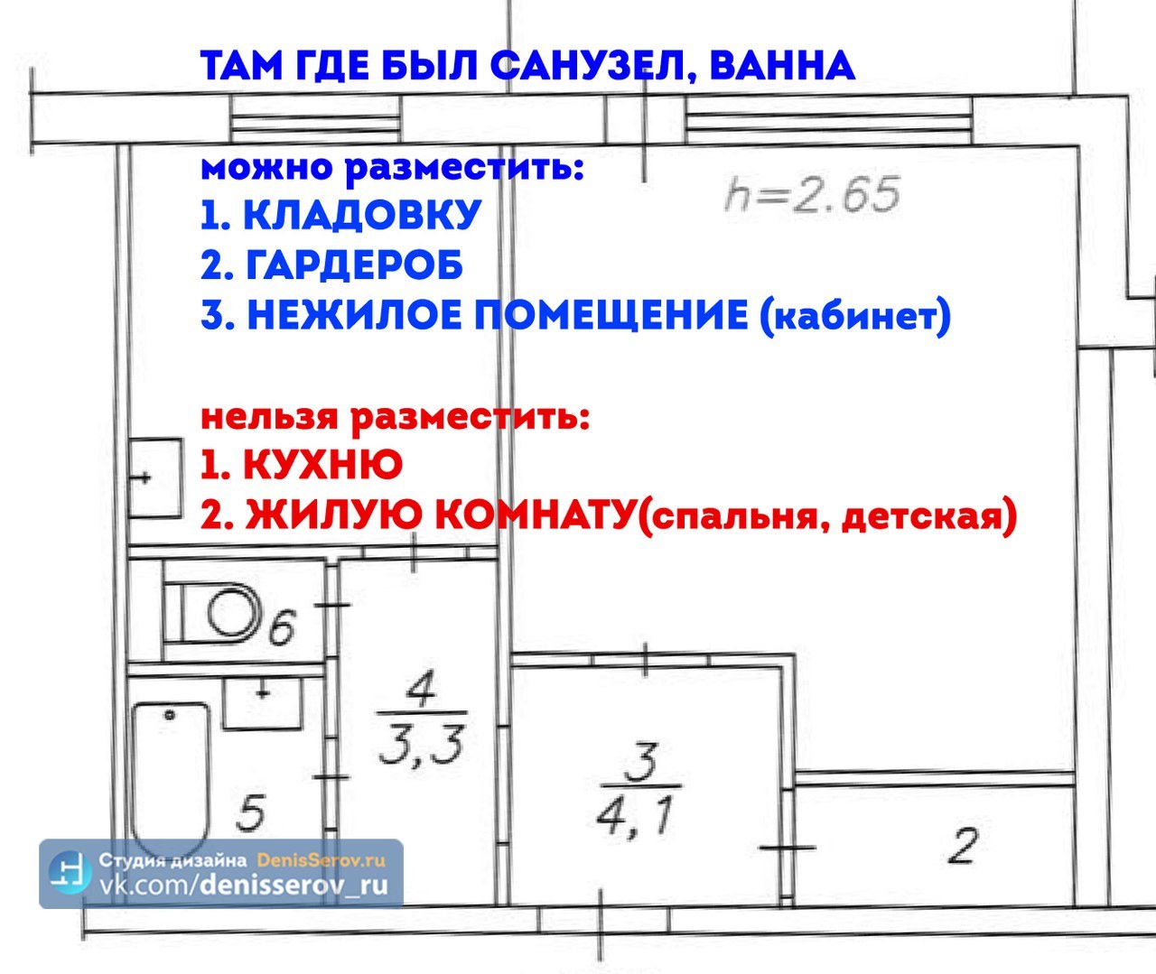 Расширение кухни за счет комнаты