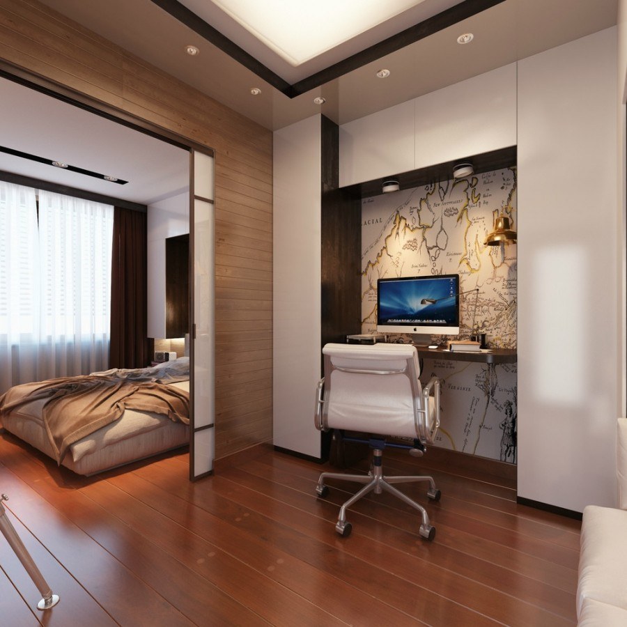 Интерьер спальни кабинета